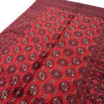 236 x 161cm Hand Knotted Red Afghan Bokhara Wool Rug - Image 4