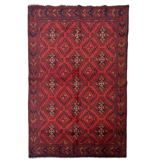 195 x 128cm Hand Knotted Afghan Turkmen Rug