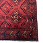 195 x 128cm Hand Knotted Afghan Turkmen Rug - Image 4