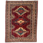 154 x 201cm Hand Made Afghan Shirwan Rug