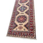 390 x 81cm Hand Made Afghan Kazak Runner Rug - Image 3