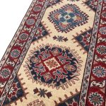390 x 81cm Hand Made Afghan Kazak Runner Rug - Image 6