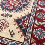390 x 81cm Hand Made Afghan Kazak Runner Rug - Image 7