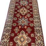 183 x 64cm Hand Made Afghan Kazak Runner Rug - Image 4