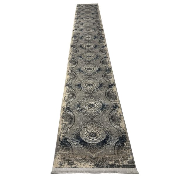 600 x 80cm Persian Imperial Design Machine Made – Beige Runner Rug