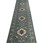 600 x 80cm Persian Design Machine Made – Blue Runner Rug - Image 4