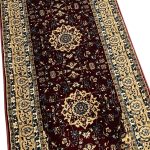 800 x 80cm Persian Kashan Design Machine Made – Red Runner Rug - Image 2