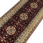 800 x 80cm Persian Kashan Design Machine Made – Red Runner Rug - Image 3