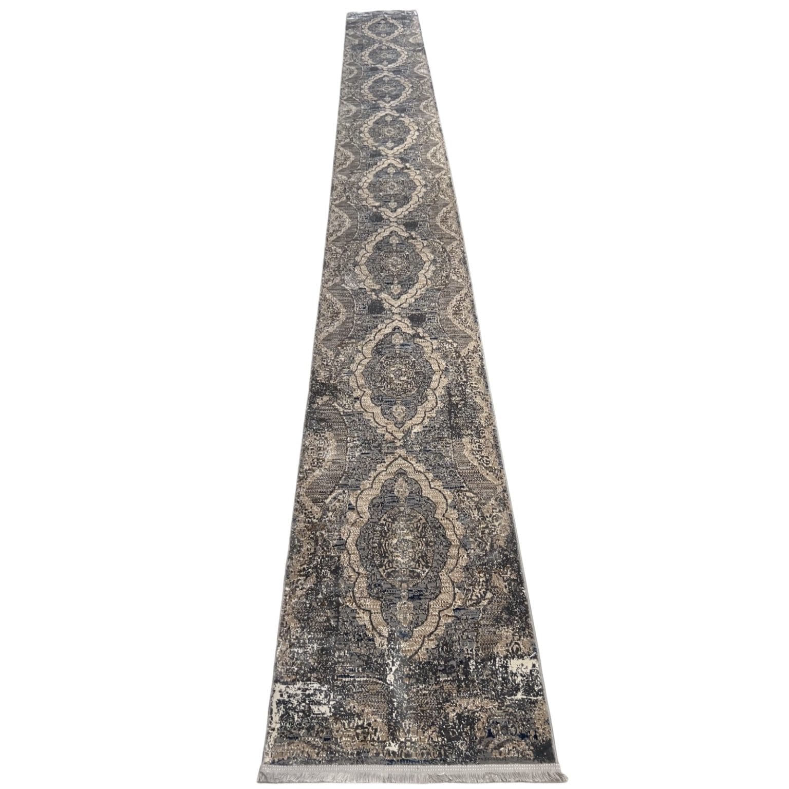 IMG_7625 800 x 80cm Persian Vintage Design Machine Made – Beige Runner Rug - Image 1