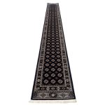 600 x 80cm New Bokhara Design Machine Made – Navy Rug