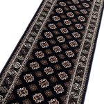 600 x 80cm New Bokhara Design Machine Made – Navy Rug - Image 2