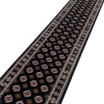600 x 80cm New Bokhara Design Machine Made – Navy Rug - Image 4