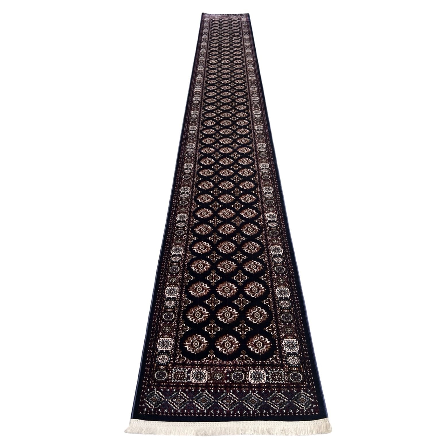 IMG_7669 600 x 80cm Bokhara Design Machine Made – Navy Rug - Image 1