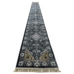 800 x 80cm Persian Mashad – Grey Runner Rug