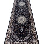 800 x 80cm Persian Kashan – Navy Runner Rug - Image 3