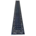 600 x 80cm Persian Bokhara Design – Blue Runner Rug