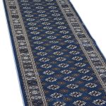 600 x 80cm Persian Bokhara Design – Blue Runner Rug - Image 2