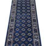 600 x 80cm Persian Bokhara Design – Blue Runner Rug - Image 3