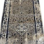 600 x 80cm Vintage Persian Design – Beige Dark Grey Runner Rug - Image 2
