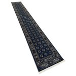 500 x 80cm Turkish Machine Made Bokhara Design – Dark Blue Runner Rug - Image 4