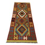 208 x 76cm Hand Woven Afghan Kilim Chobi Runner Rug