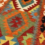 208 x 76cm Hand Woven Afghan Kilim Chobi Runner Rug - Image 2