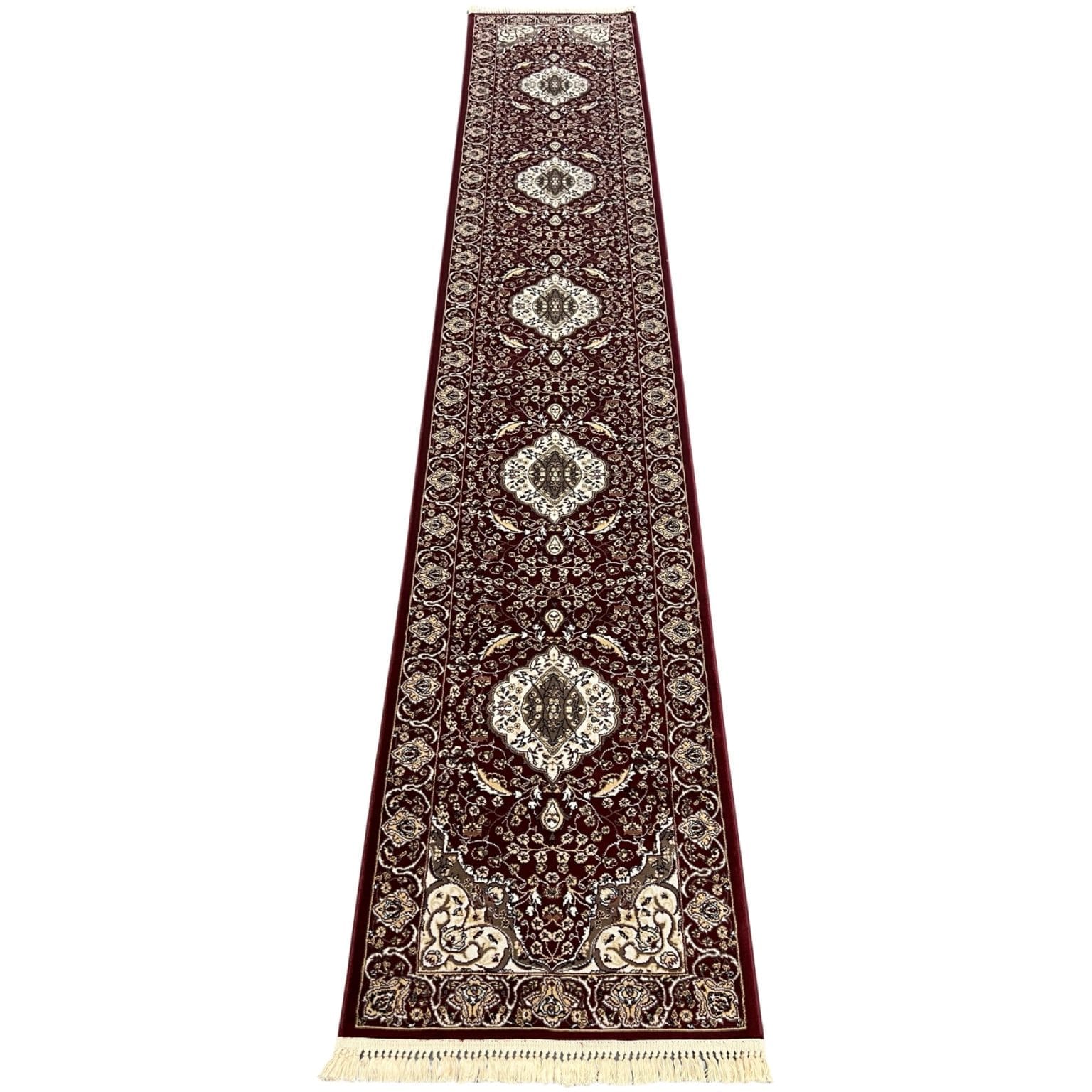 IMG_7880 500 x 80cm Persian Design Machine Made – Red Runner Rug - Image 1