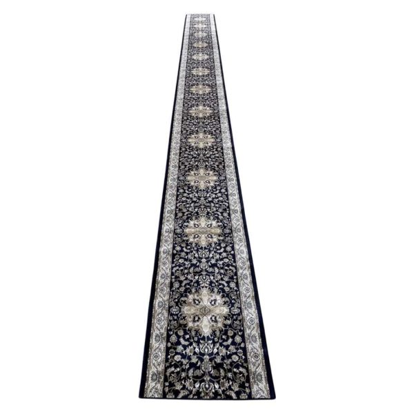Persian Mashad Extra Long 1000 x 80cm – Navy Runner Rug