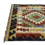 198 x 79cm Hand Woven Afghan Kilim Chobi Runner Rug - Image 4
