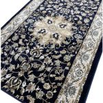 Persian Mashad Extra Long 1000 x 80cm – Navy Runner Rug - Image 2