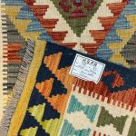198 x 79cm Hand Woven Afghan Kilim Chobi Runner Rug - Image 5