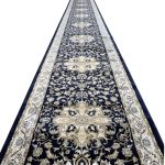 Persian Mashad Extra Long 1000 x 80cm – Navy Runner Rug - Image 3