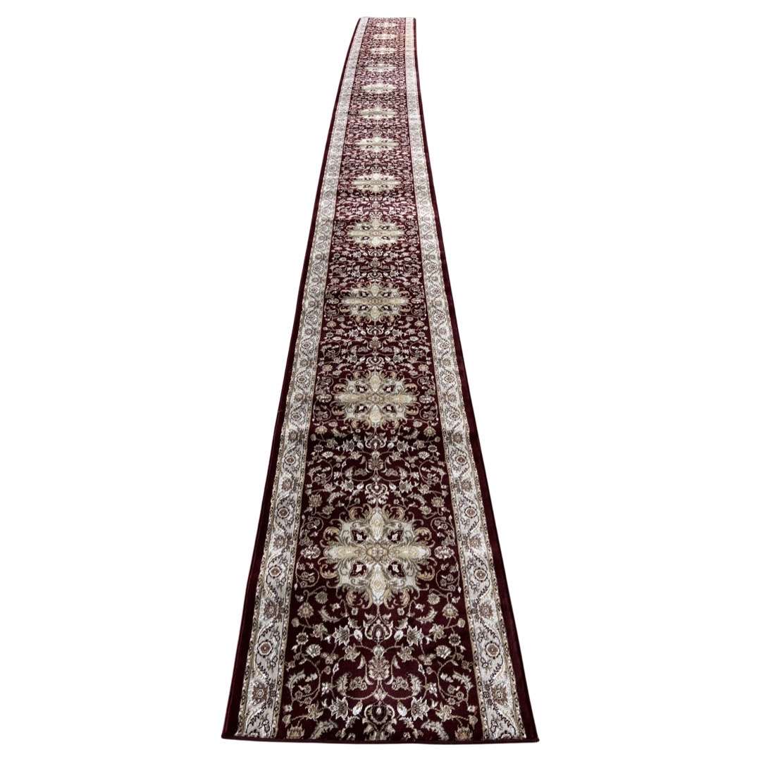 IMG_7914 Persian Mashad Design Extra Long 1000 x 80cm – Red Runner Rug - Image 1