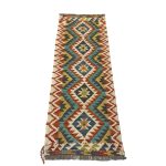 194 x 58cm Hand Woven Afghan Kilim Chobi Runner Rug