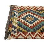 194 x 58cm Hand Woven Afghan Kilim Chobi Runner Rug - Image 4