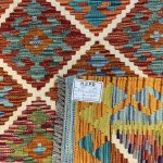 212 x 103cm Hand Woven Afghan Kilim Chobi Runner Rug - Image 5