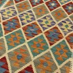 301 x 81cm Hand Woven Afghan Kilim Runner Rug - Image 2