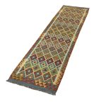 301 x 81cm Hand Woven Afghan Kilim Runner Rug - Image 3