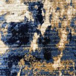 400 x 80cm Turkish Machine Made Modern Blue Beige Runner Rug - Image 3