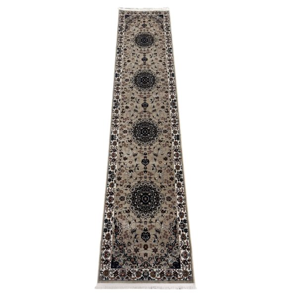 400 x 80cm Kashan Persian Design Beige Runner Rug