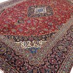 388 x 290cm Thick Pile Hand Knotted Persian Kashan Wool Rug - Image 4