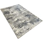230 x 160cm Plain Modern Design – Grey Navy Rug - Image 4