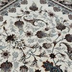 350 x 250cm High Quality Persian Tabriz – White Rug - Image 7