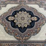 400 x 300cm Floral Tabriz Persian High Quality – Light Grey Rug - Image 4