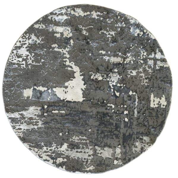 160 x 160cm Modern Plain Grey Round Rug