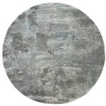 160 x 160cm Modern Plain Grey Light Blue Round Rug