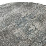 160 x 160cm Modern Plain Grey Light Blue Round Rug - Image 3