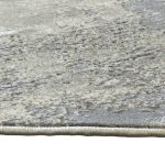 160 x 160cm Modern Plain Grey Light Blue Round Rug - Image 5