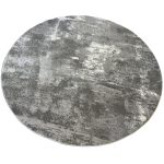 160 x 160cm Modern Plain Light Grey Round Rug - Image 3
