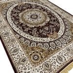 340 x 240cm Machine Made Red Beige Persian Design Rug – Oval Medallion, Paisley Border - Image 4